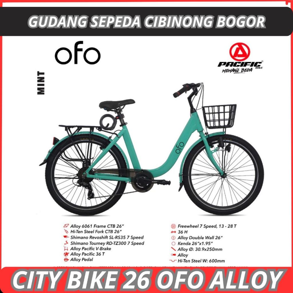 Sepeda Mini 26 Inc Pacific OFO ALLOY KERANJANG