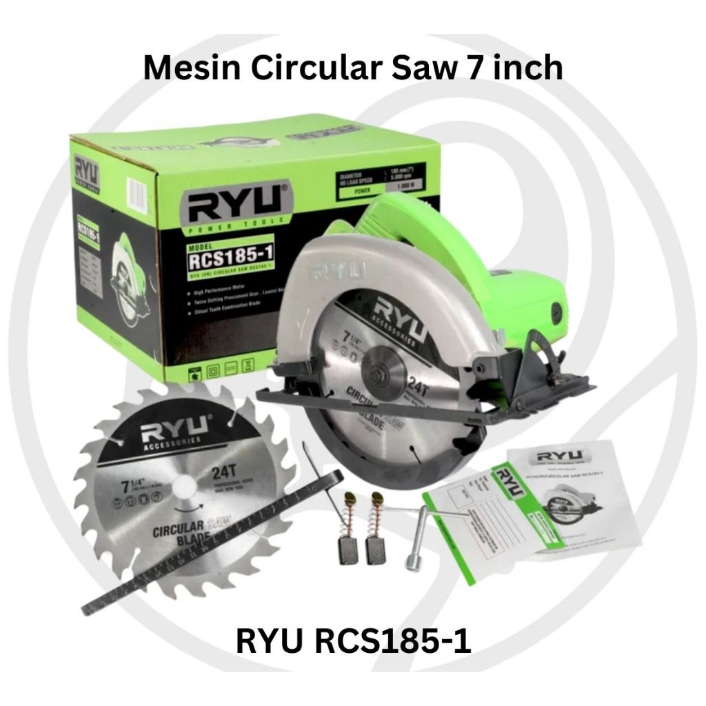 RYU RCS185-1 Circular Saw Ryu 7 inch Mesin Sirkel Ryu 7 inch Mesin Potong Kayu 7 inch Ryu