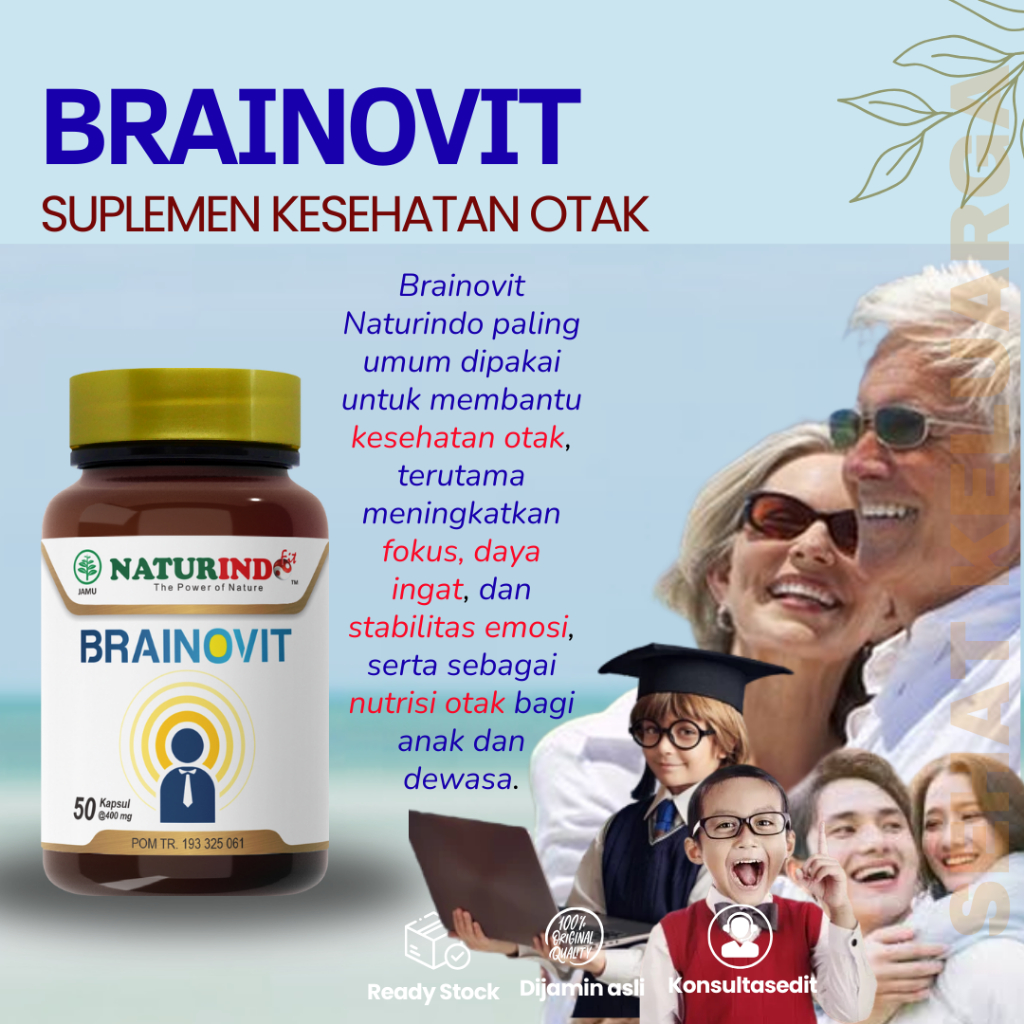 BRAINOVIT NATURINDO KECERDASAN OTAK SUPLEMEN OTAK PIKUN PARKINSON TREMOR