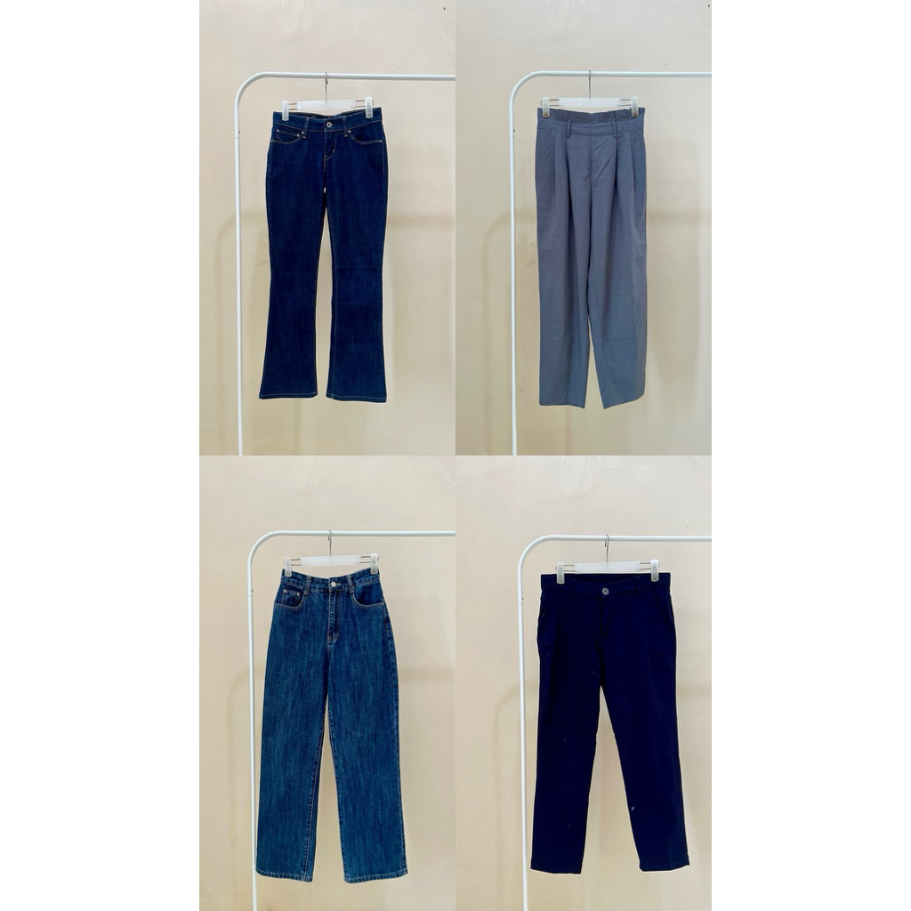 Kode P Wide Leg Jeans Boyfriend Jeans Skinny Pants Fit & Flare Jeans