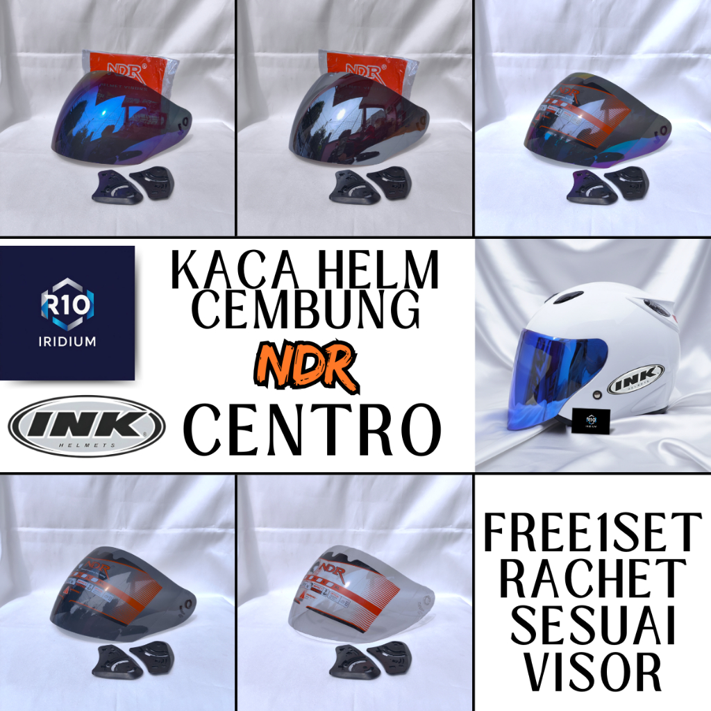 Kaca Helm INK CENTRO  Visor Helmet CEMBUNG venom open ink centro iridium murah