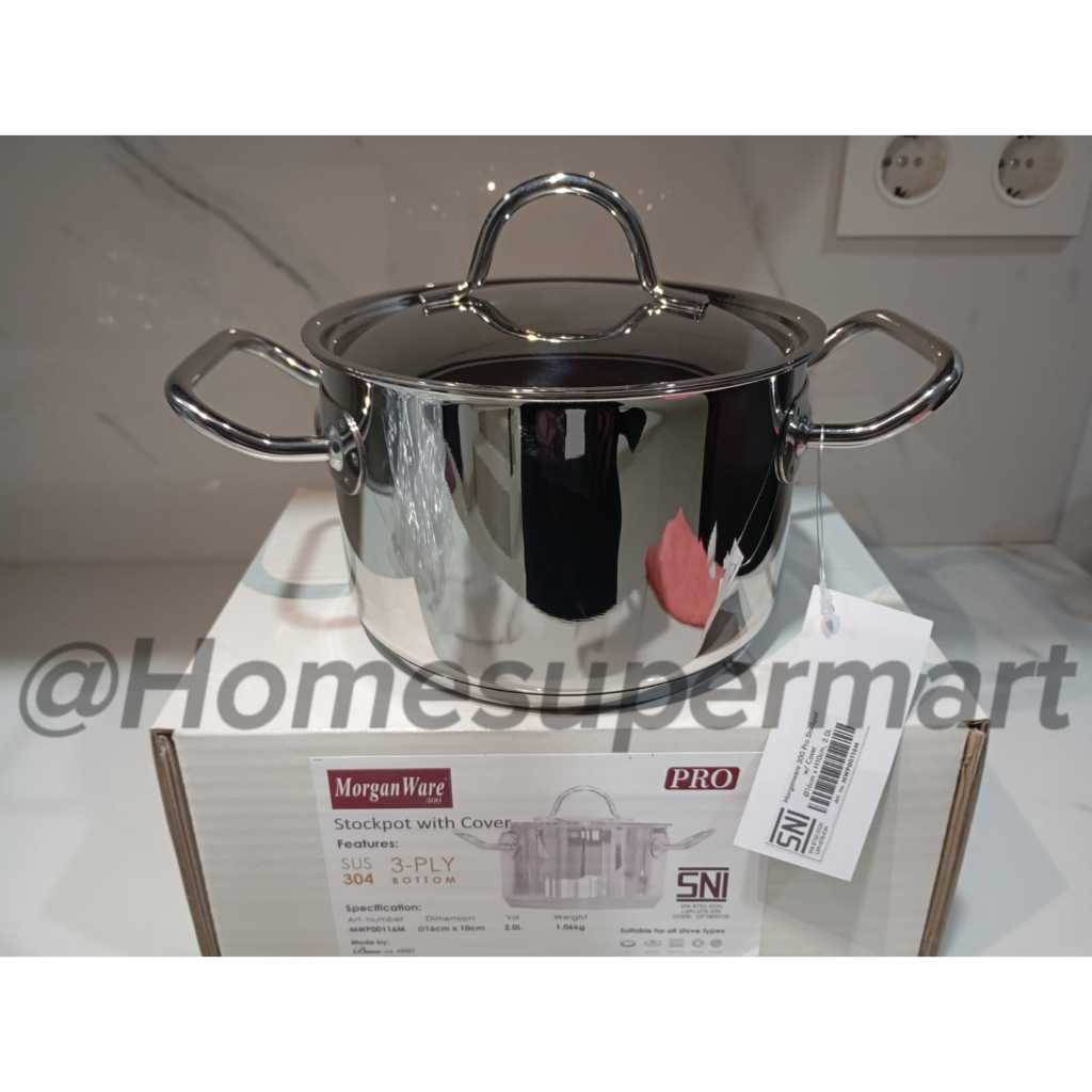 Stockpot MorganWare Stockpot stainless SUS 304 16CM With Cover MWP00116M