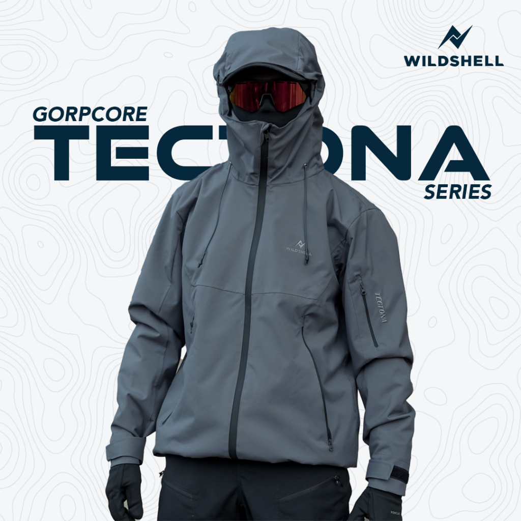 WILDSHELL - Jaket Gunung Gorpcore Tectona Series 100% Waterproof