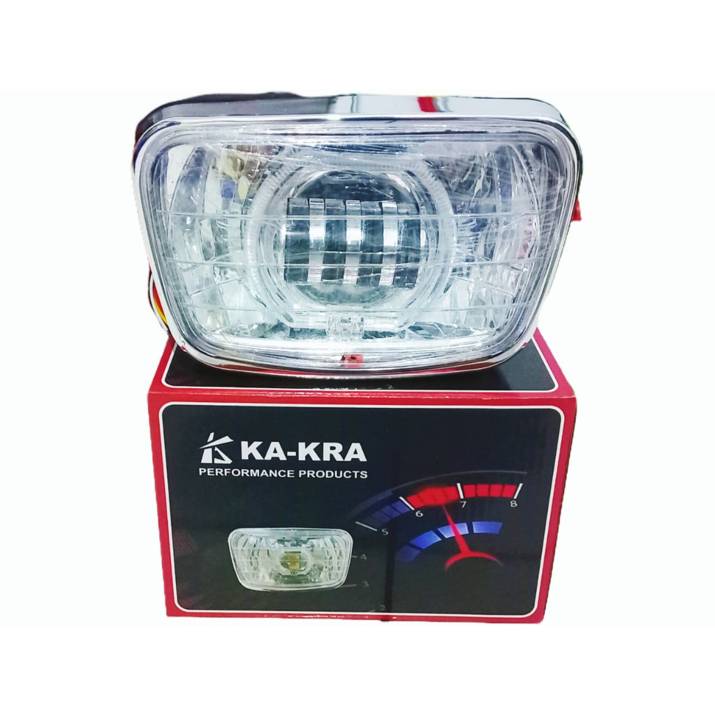 Lampu Depan Motor RX KING LED RGB KA-KRA Variasi BILED ICE BLUE + RED