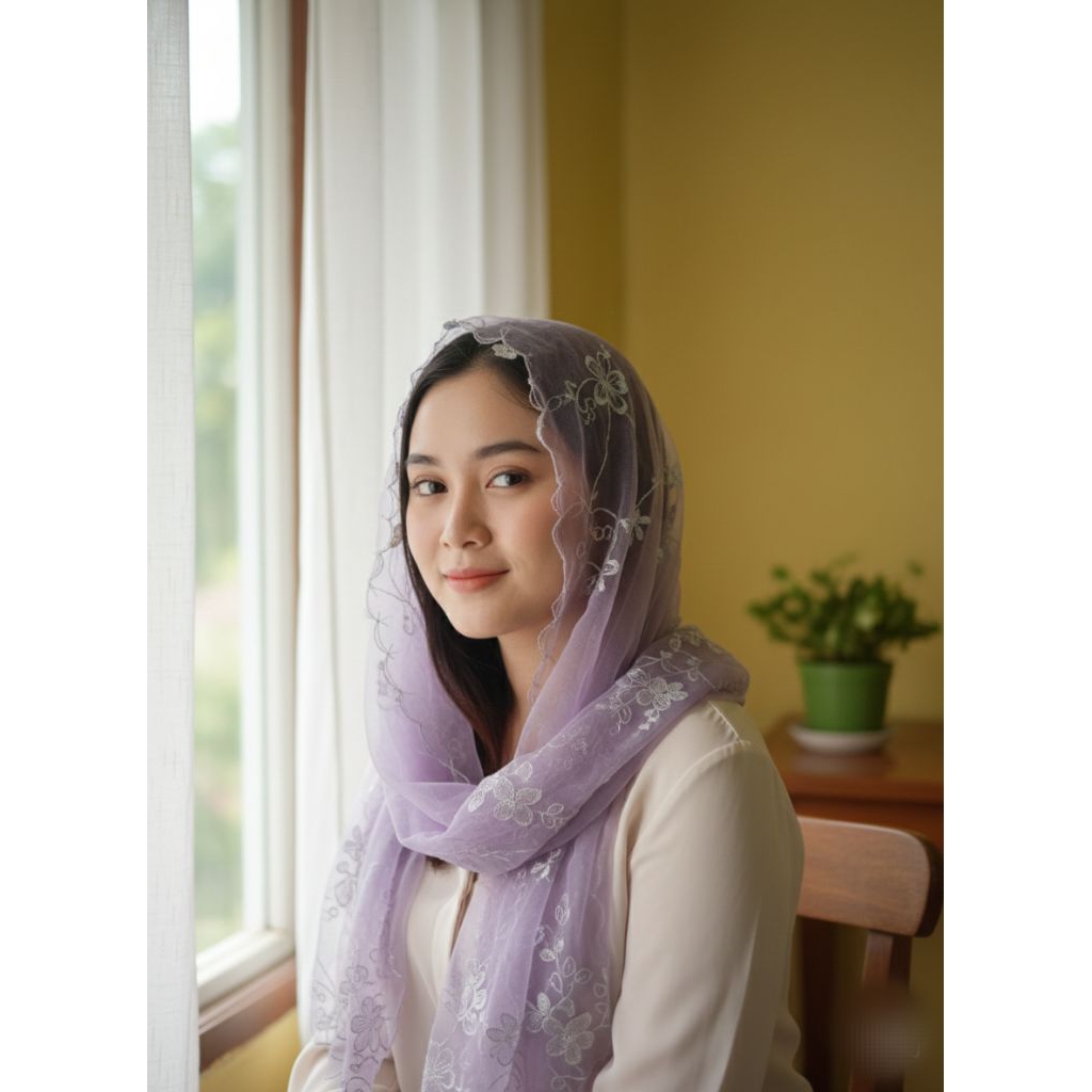 Mantila kerudung katolik/mantila kerudung misa/mantila kerudung do'a/mantilla kerudung payet