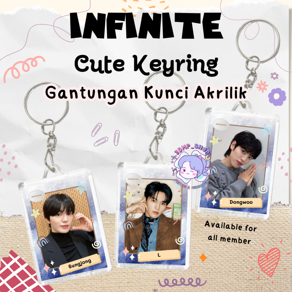 Gantungan Kunci Keychain Ganci Akrilik Infinite Sungjong L Sungyeol Dongwoo Sungkyu  Woohyun