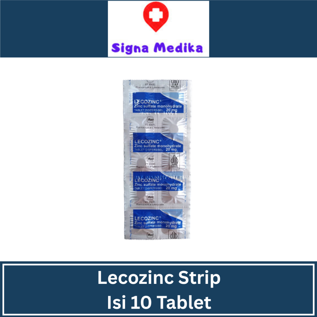 Lecozinc 20mg isi 10 Tablet - Obat Pelengkap Diare Anak