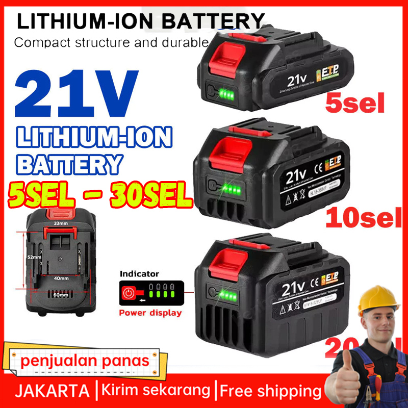 (Kirim sekarang)MT-21V 5cll 10cell 20Sel 30cell 48V Lithium Battery High Capacity Bor Baterai Makita