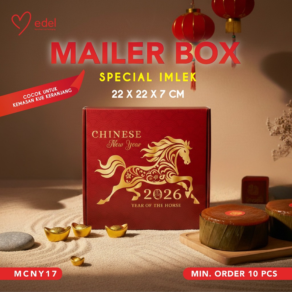 Box Mailer Tema Imlek – Packaging Hampers Kue Keranjang & Kue Kering