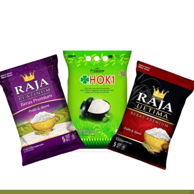 Beras 5 kg, Beras Raja Ultima, Beras Raja Platinum, Beras Hoki