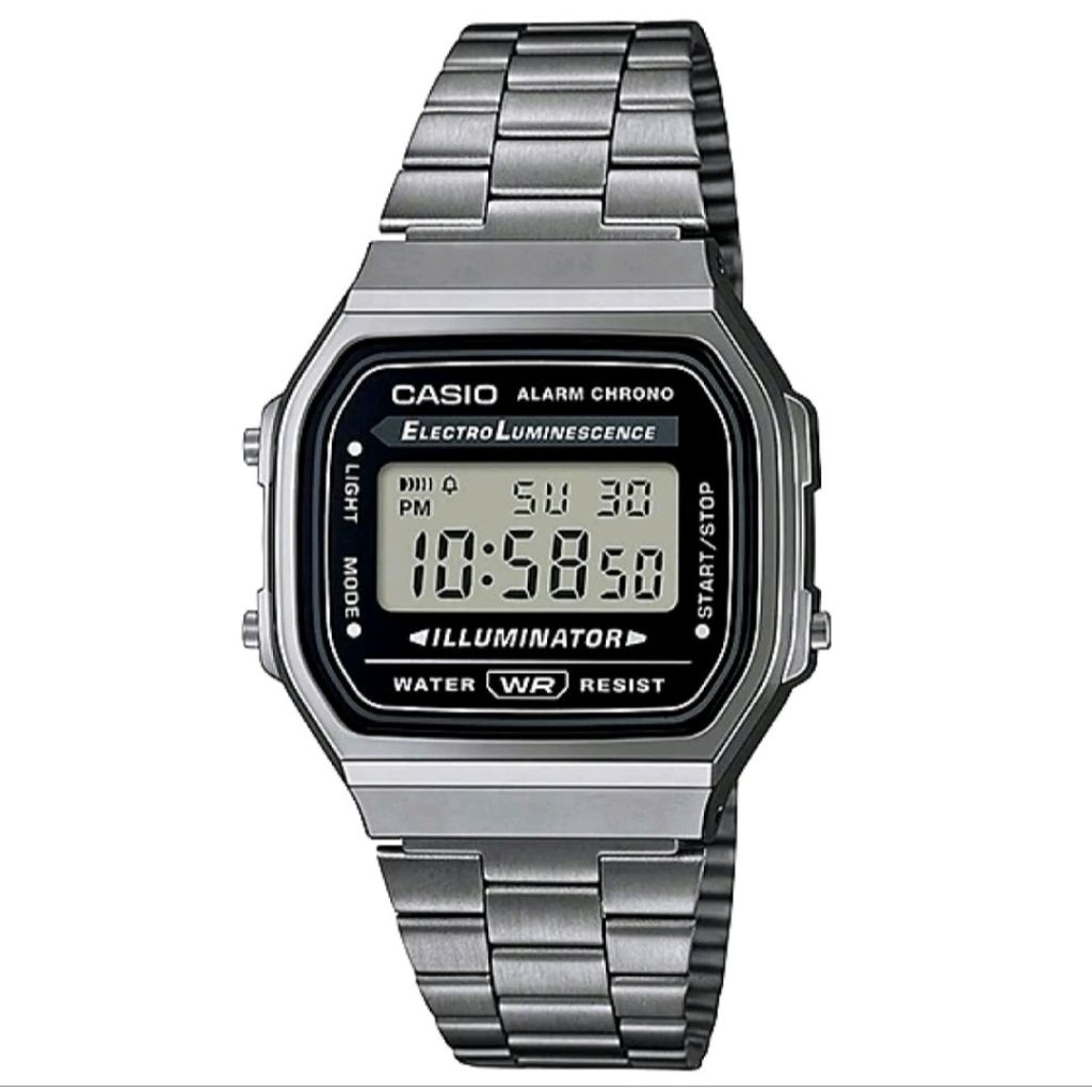 Jam Tangan Unisex A168WGG-1ADF / A168WGG-1A Casio Digital Vintage