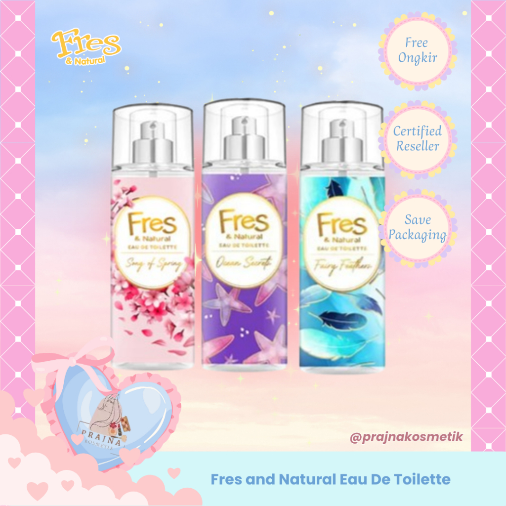 Fres & Natural Eau De Toilette - Parfum Mewah Botol Kaca Eau De Toilette 100ml