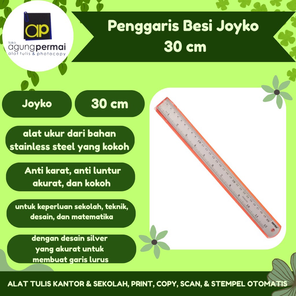 Penggaris Besi Joyko 30cm
