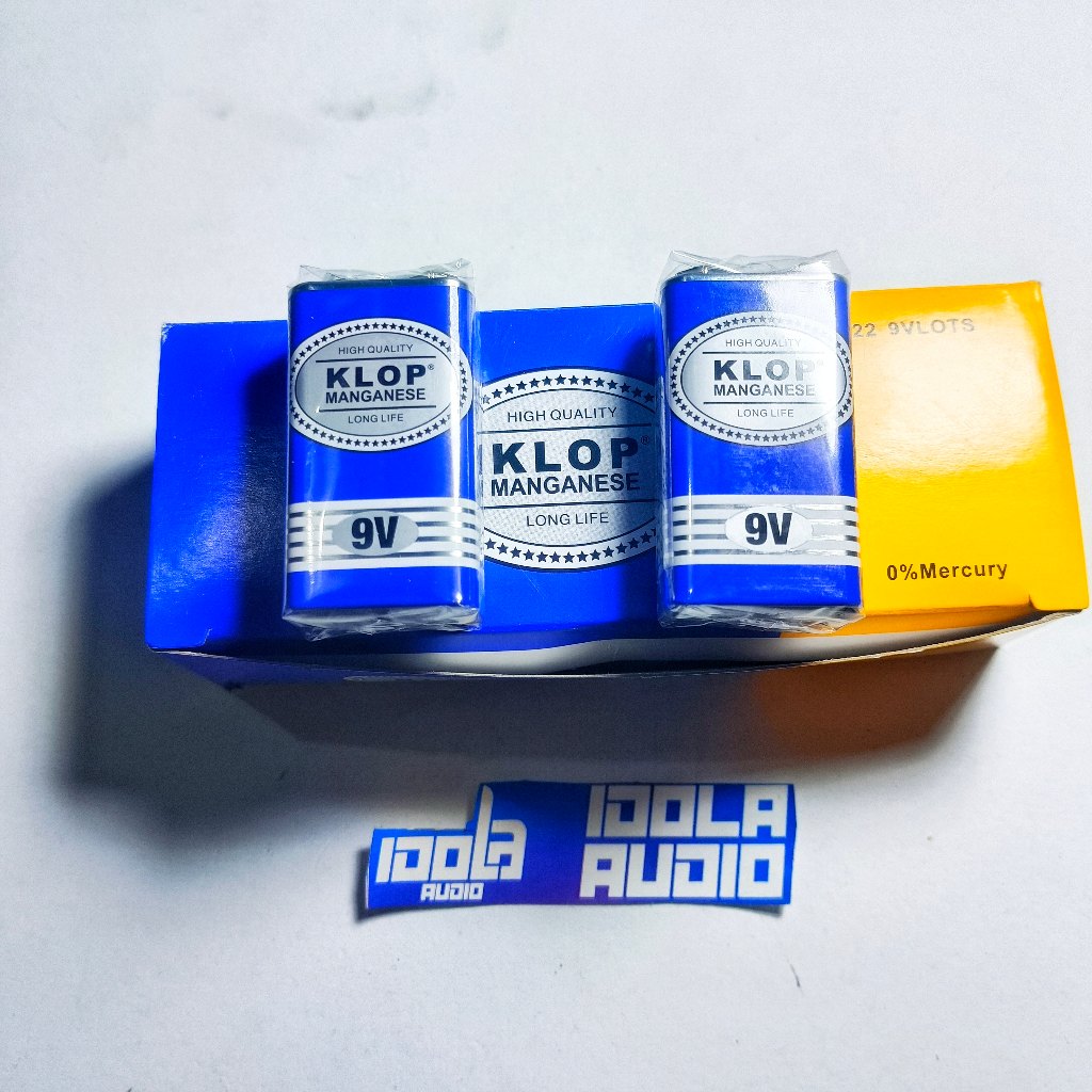 Baterai 9 Volt merek KLOP / Baterai Kotak 9 Volt