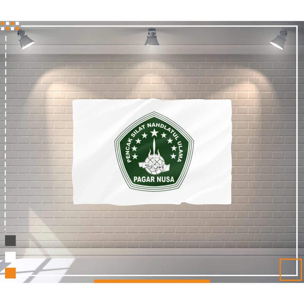 Bendera/ Spanduk Pagar Nusa Mafia Sholawat NU Bahan Satin Mudah Berkibar