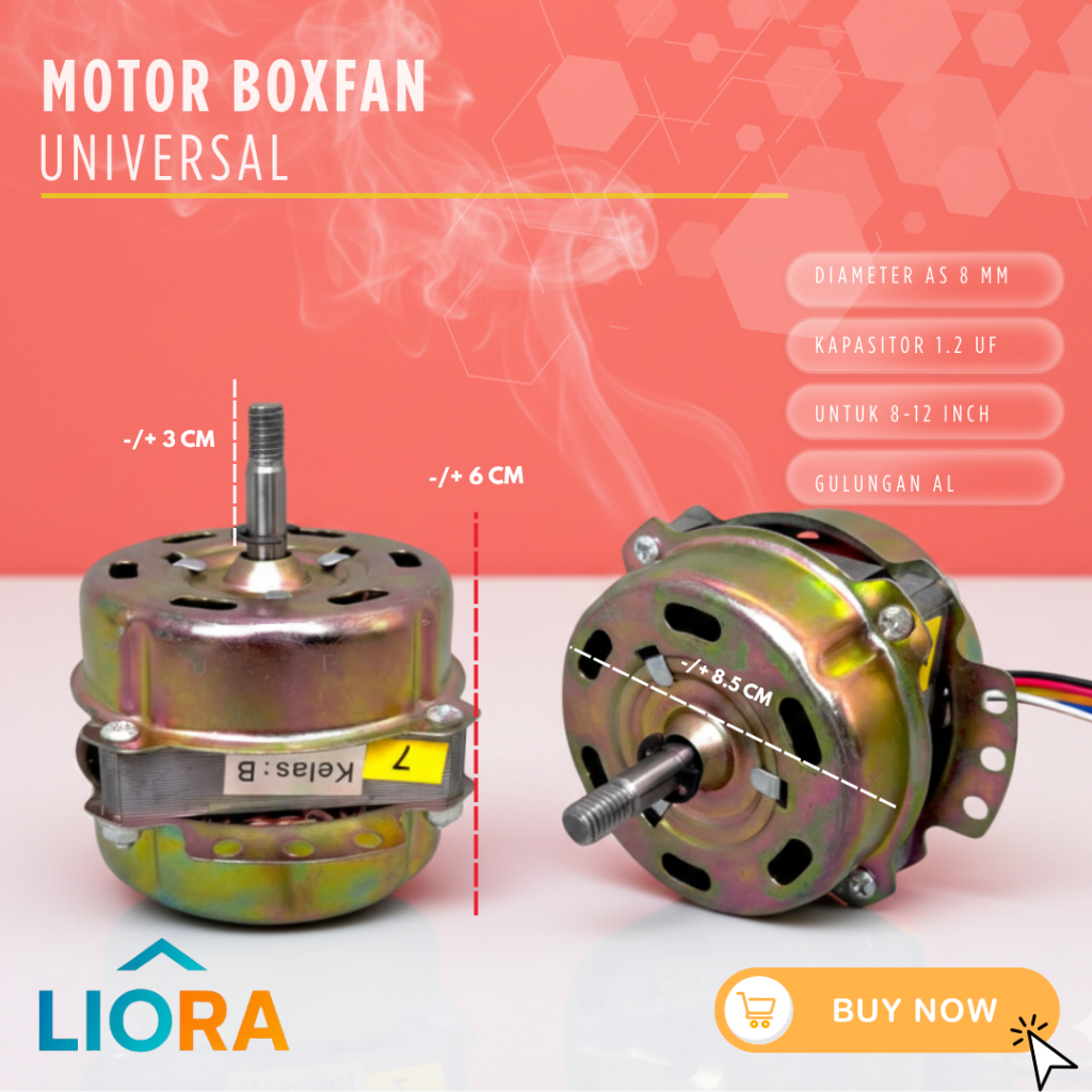 LIORA Dinamo Mesin Motor Kipas Angin Kotak/Duduk Boxfan Universal / RRT 8-12 INCH