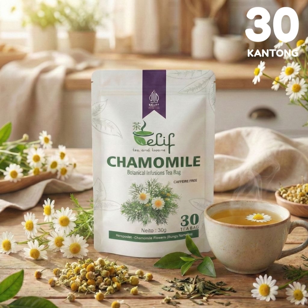 JB - ELIF TEA AND TISANE Chamomile Tea - 30 Kantong Teh Insomnia Susah Tidur GE Asam Lambung Teh