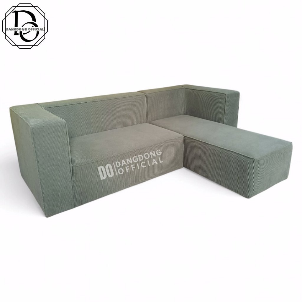 SOFA L PANJANG 240 CM RANGKA KAYU JATI - SOFA L ALBA | DANGDONG OFFICIAL