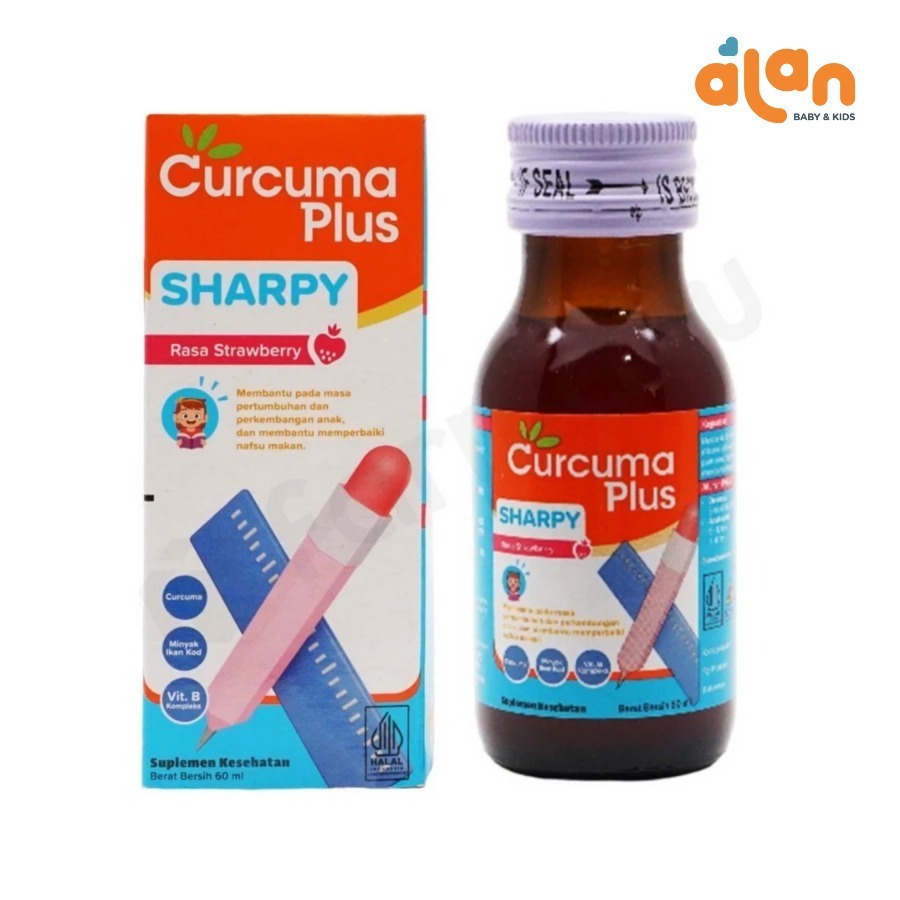 Curcuma Plus Sharpy Sirup Strawberry 60ml Anak