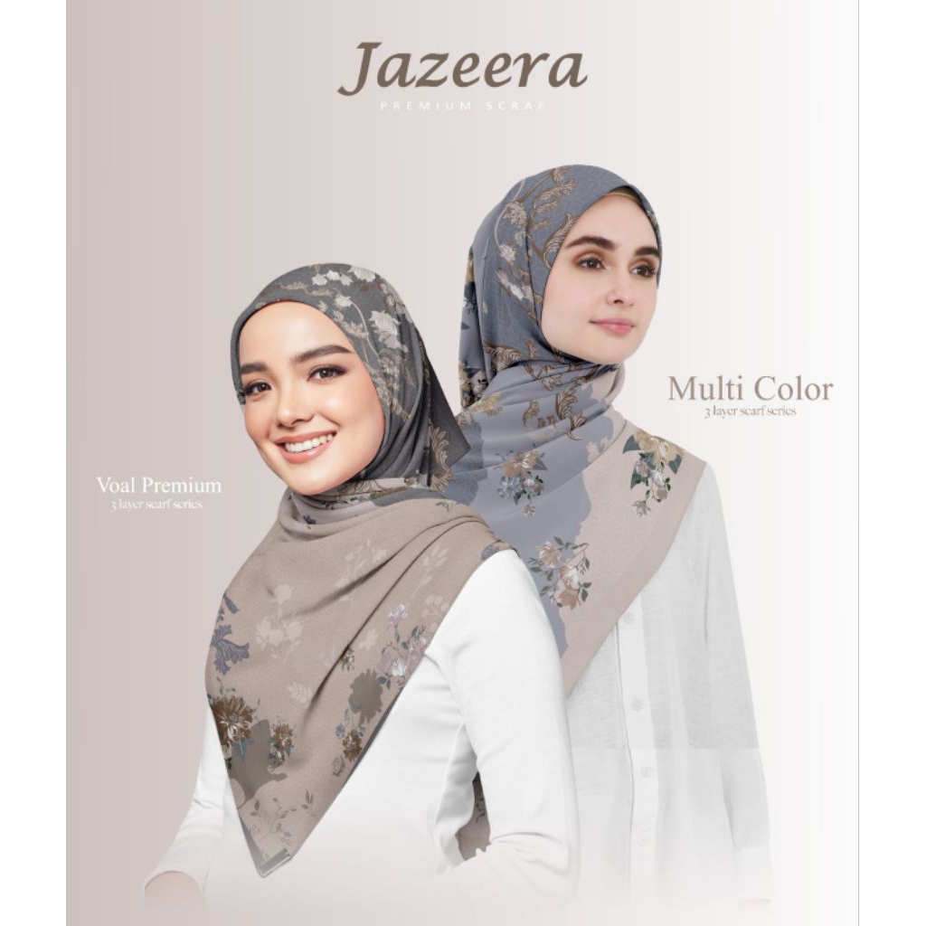JAZEERA HIJAB - HIJAB VOAL MOTIF gradasi warna hijab