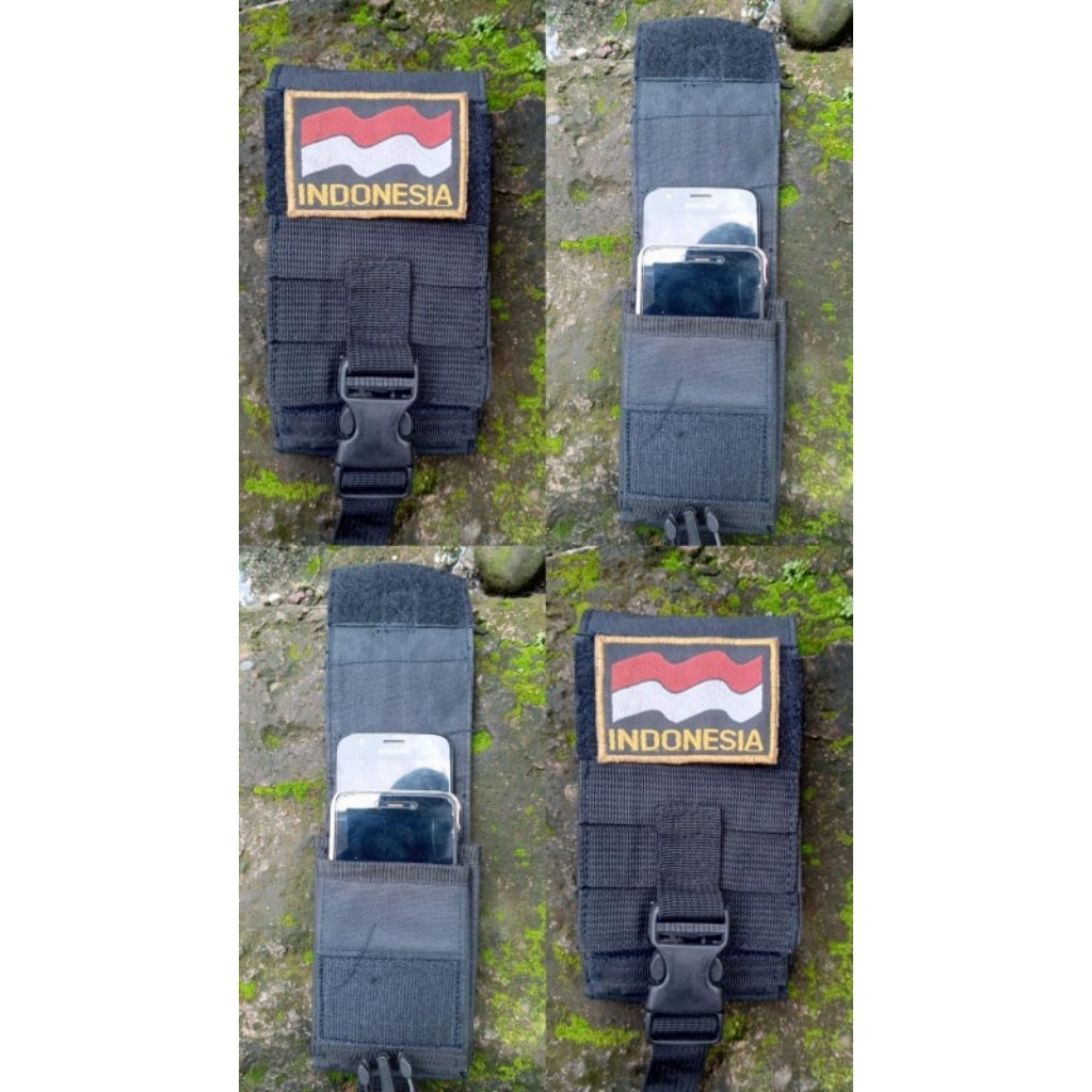 Tas HP TACTICAL pouch handphone,sarung tempat hp pinggang pria free logo perekat tas dompet pinggang