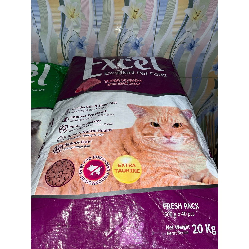 PAKAN KUCING EXCEL KEMASAN 20KG PAKAN HEWAN