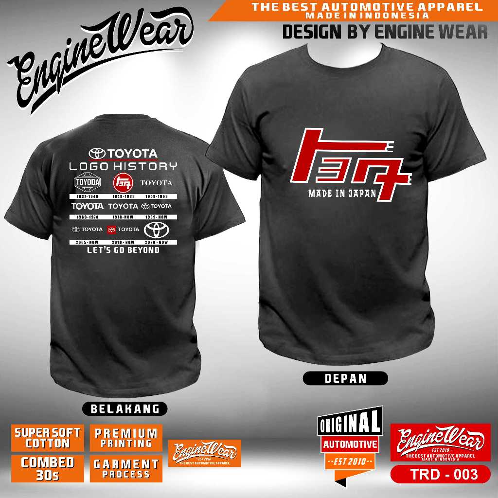 Kaos Toyota logo innova avanza yaris cayla corolla camry fortuner alphard starlet kijang rush raize 