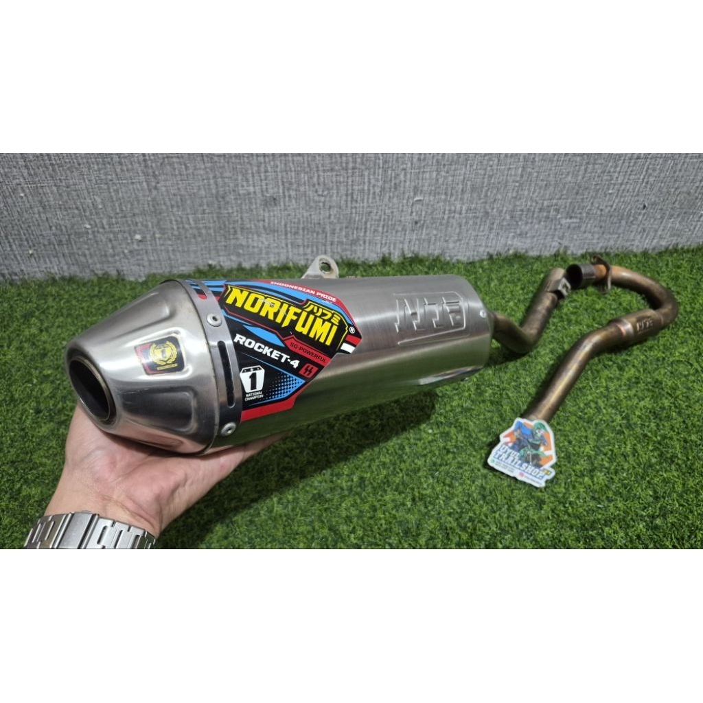 KNALPOT NORIFUMI ROCKET 4 HONDA CRF 150l ORIGINAL STAINLESS SECOND