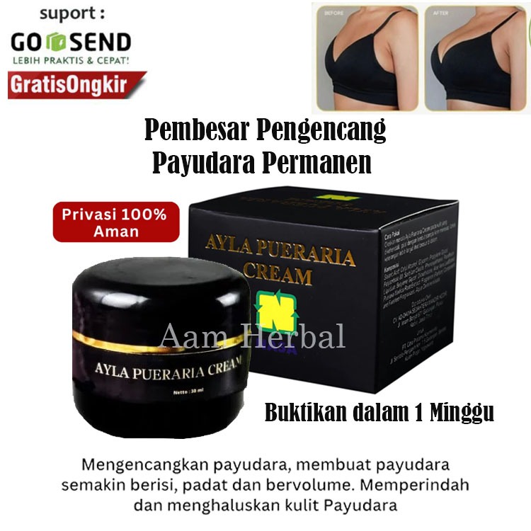 Ayla Pueraria Cream | PEMBESAR PAYUDARA AMPUH PERMANEN | PENGENCANG PAYUDARA | PEMBESAR PAYUDARA | A