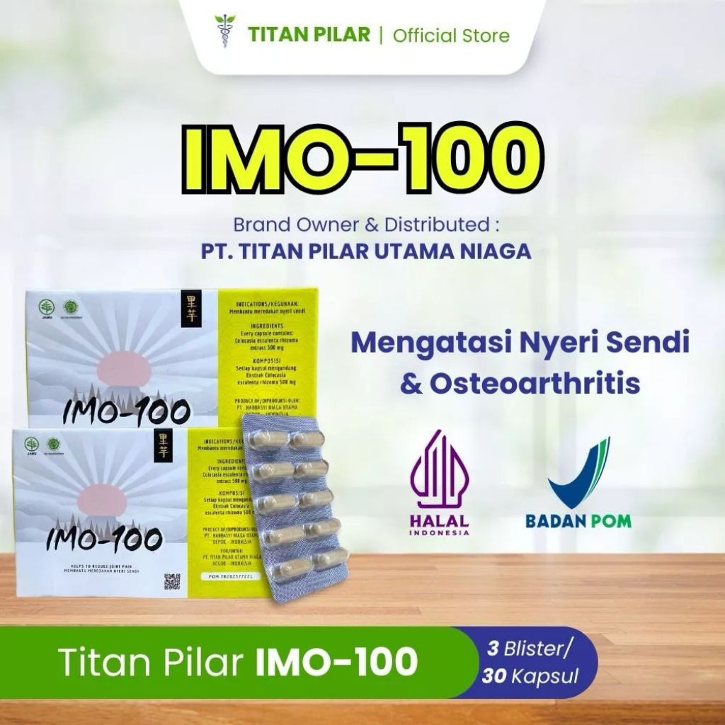 Imo 100 ORIGINAL 10 Kapsul Tanpa Box, Obat Nyeri Sendi, Ramuan Jepang, Pereda Nyeri Sendi Untuk Oste