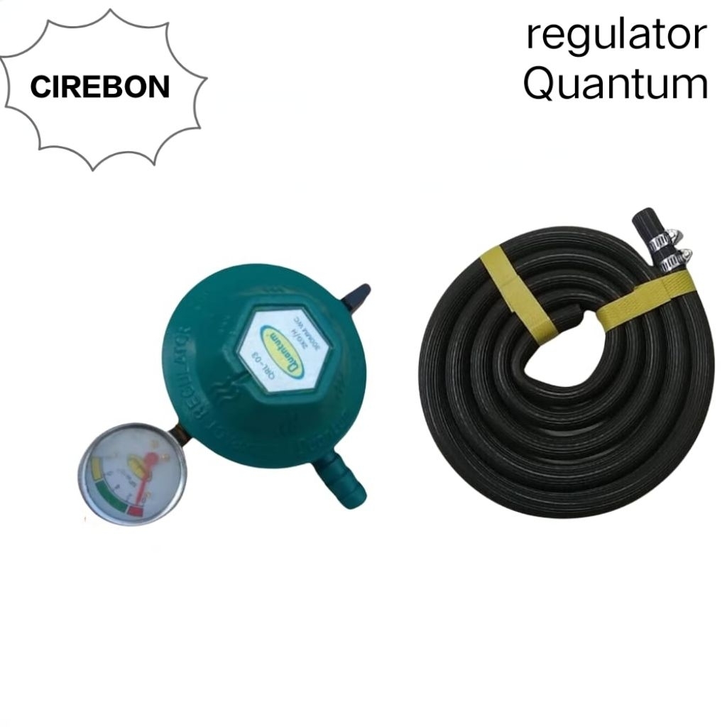 Selang Gas + Regulator / Quantum Regulator Dan Selang Kompor Panjang 1,8 Meter