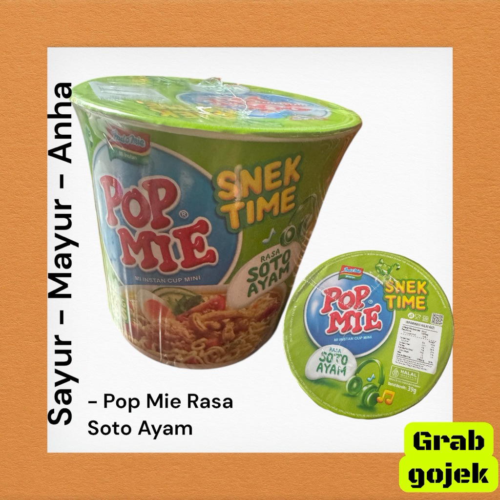 Pop Mie Rasa Soto Ayam 39g / Sayur Mayur Anha Makassar