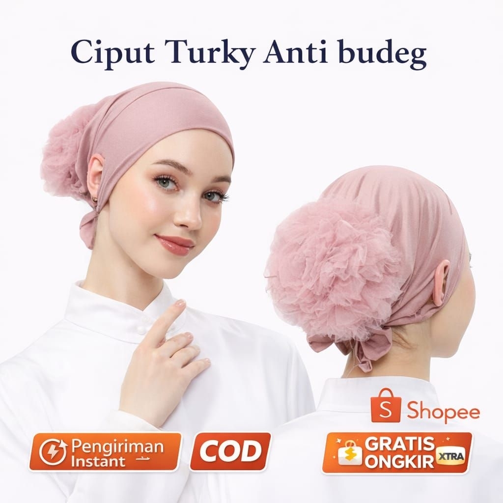 Ciput Turki Cepol Anti Budeg / Inner Ciput Turkey Anti Budeg Bolong Telinga / Inner Ciput Turki Anti
