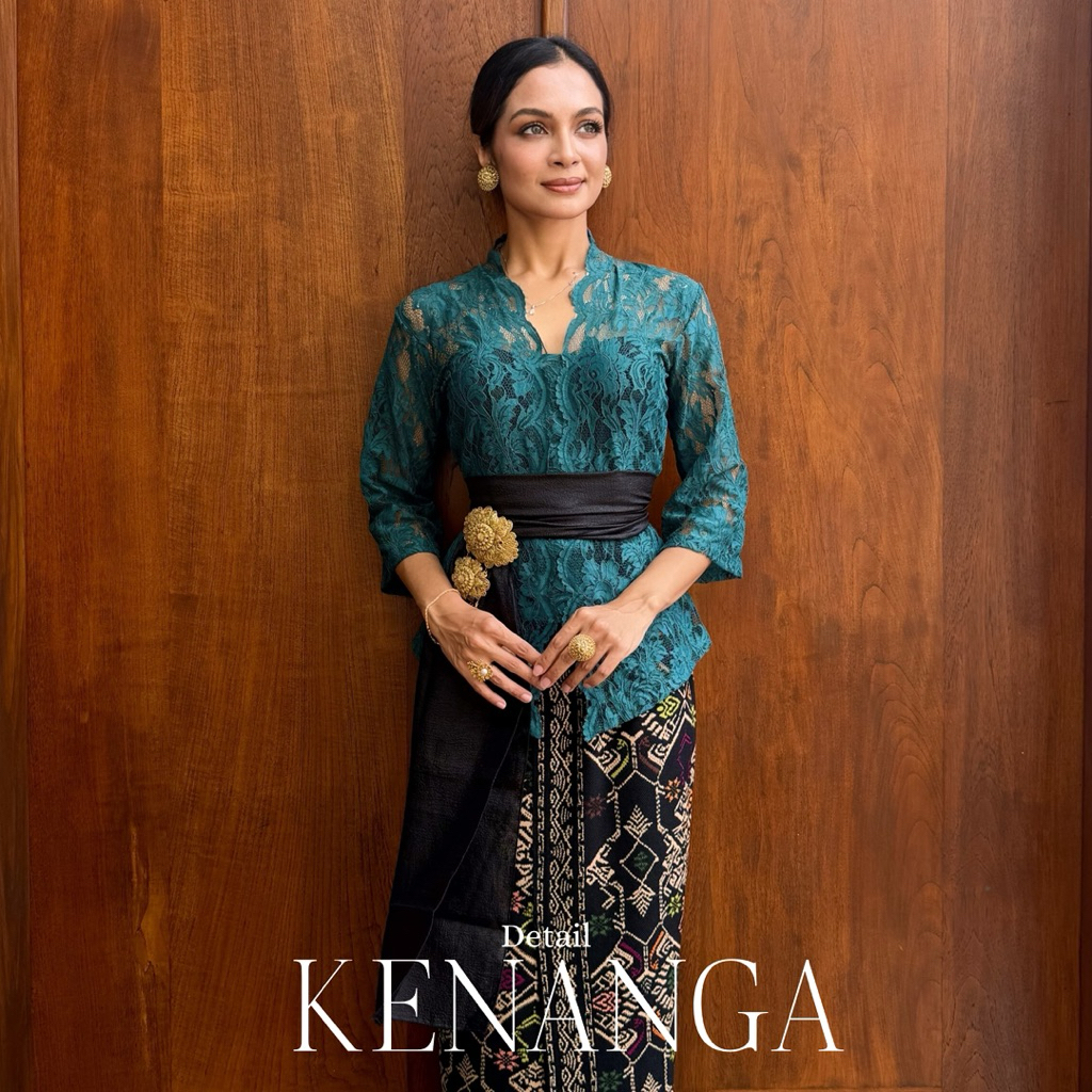 Setelan Kebaya Bali Kenanga Brokat Stretch | Kebaya Bali | Kebaya Kartini | Kebaya Brokat | Kebaya W