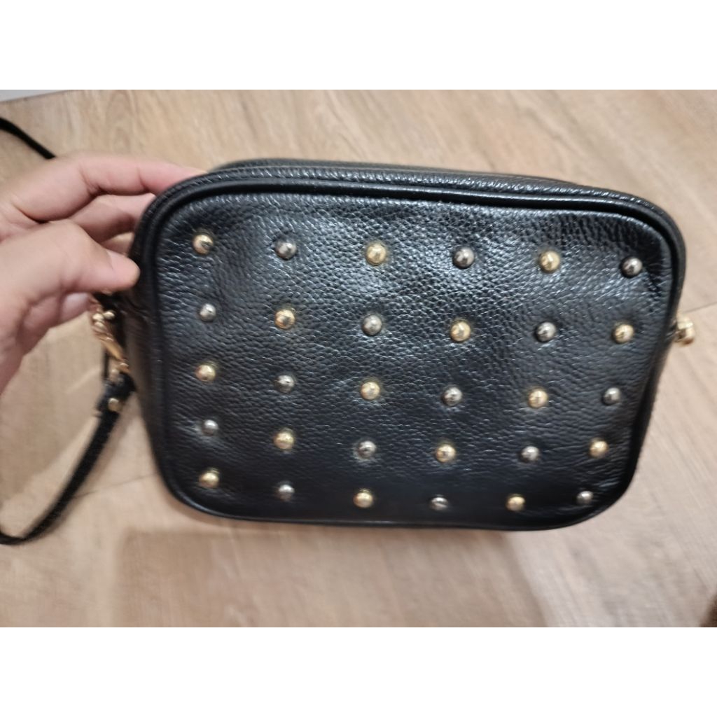 preloved tas kulit ELEGANCE Paris (stud) good condition