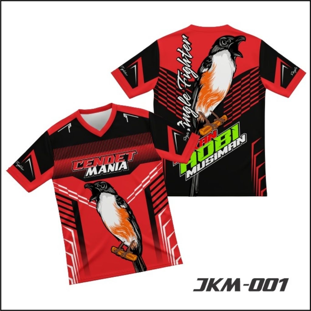 Jersey Cendet Mania Burung Kicau Printing Dryfit