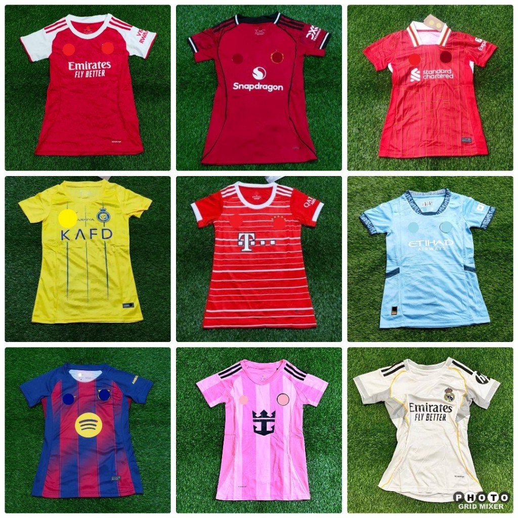 LADIES AL NASSR ARSENAALLL BRCA CHELSEA CITY IPUL JUVENTUS MADRID MAN.U MUNCHEN MIAMI PSG HOME AWAY 