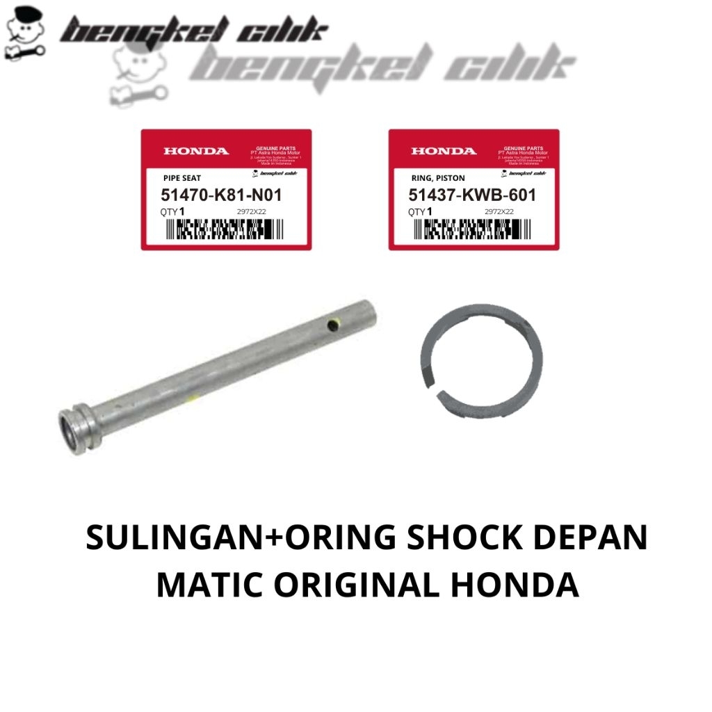 SULINGAN SET RING SHOCK DEPAN K81 BEAT VARIO SCOOPY ASLI ORIGINAL HONDA