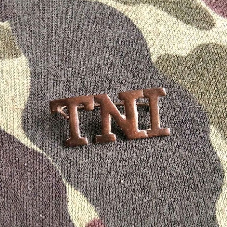 pin tentara jadul tanda kesatuan tni pin abri jaman dulu pin jadul koleksi militer pin kerah topi tn