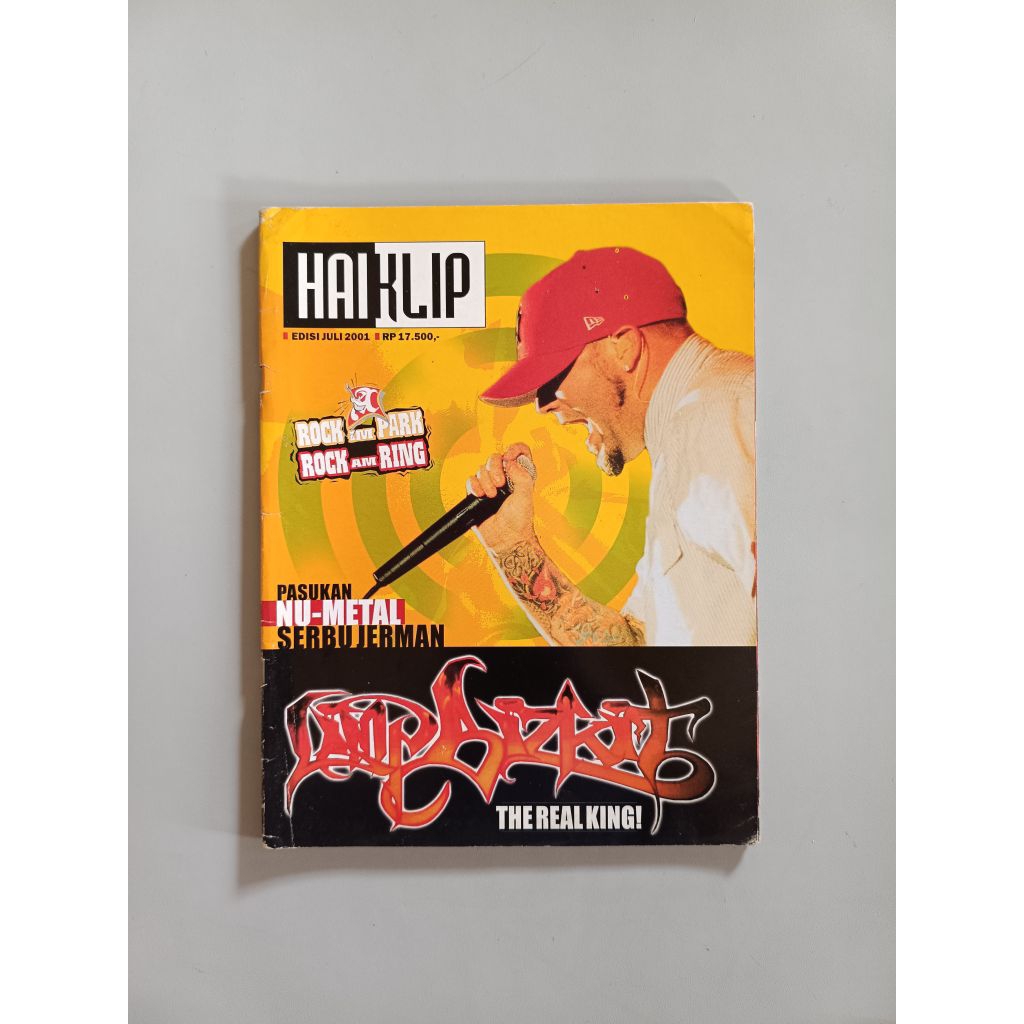 MAJALAH HAI KLIP EDISI JULI 2001 LIMP BIZKIT THE REAL KING