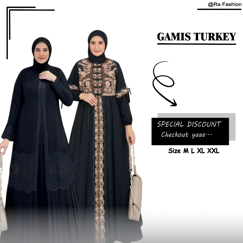 Gamis Wanita Elegan Jersey Mix Ceruty Payet Jumbo Abu-Abu Cokelat M-XXL Muslimah Dress Wanita Muslim