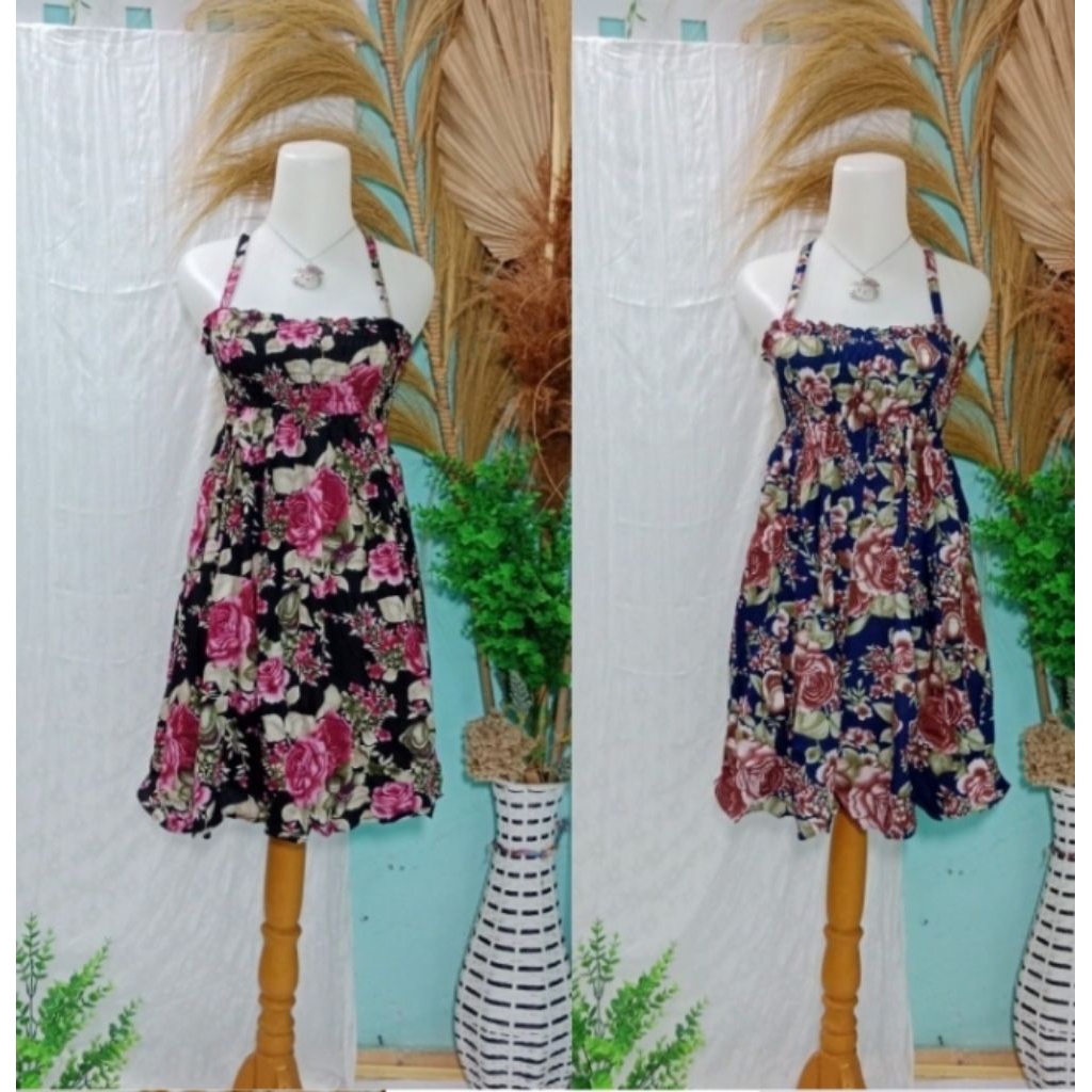 Daster Bali Lexie / Dress Model Kerut Kekinian Rayon Bali