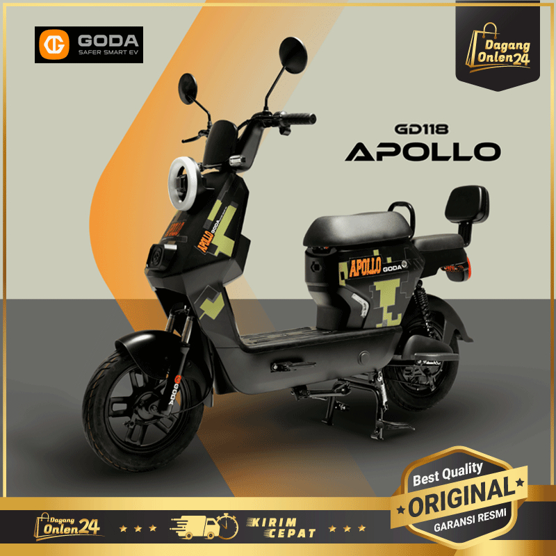 Sepeda Listrik GODA Apolo Untuk Anak Dan Dewasa ebike Murah 3 Jutaan Anti Air Garansi Resmi
