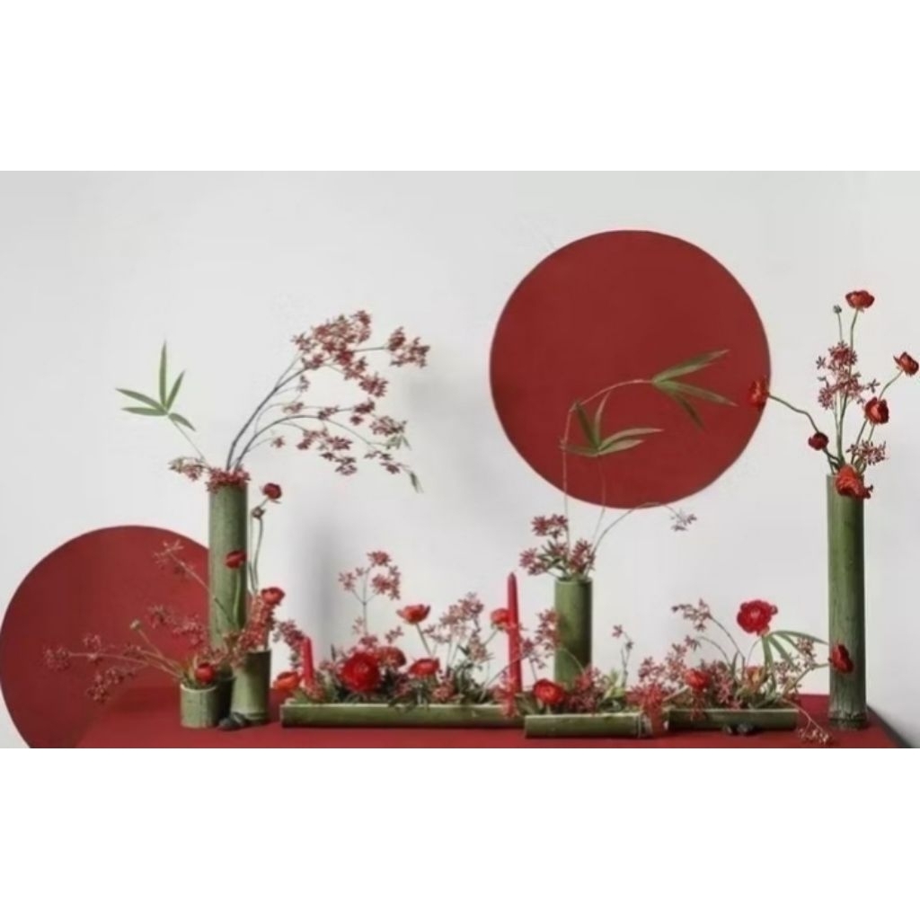 dekorasi bambu, vas bambu, hiasan bambu