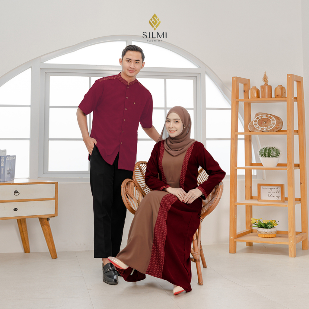 SILMI - Gamis Couple Pasangan - Gamis Kondangan Couple Yumna Couple