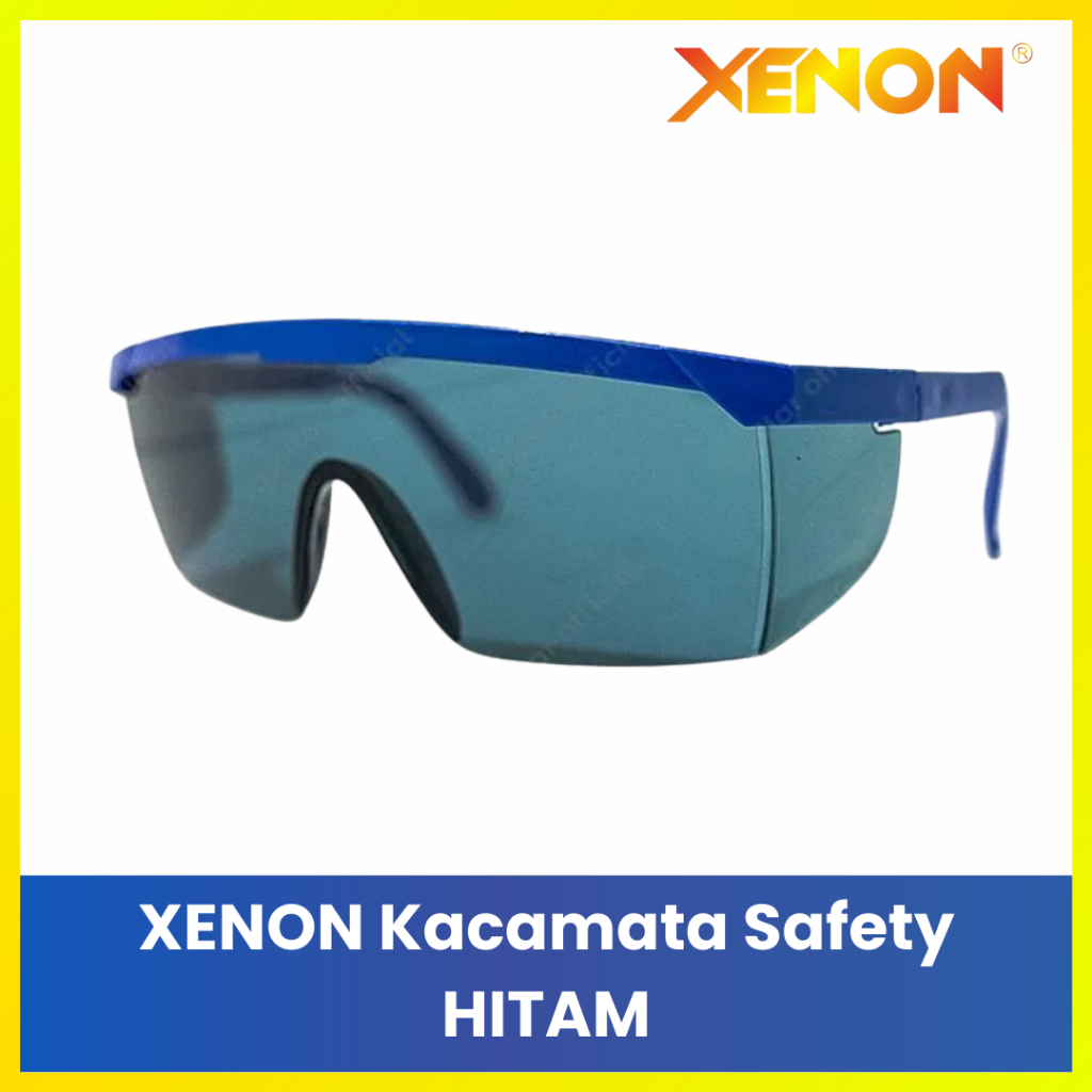 [ORIGINAL] XENON Kacamata Safety Fashion Hitam Kacamata Proyek Motor Anti Gores Safety Welding Glass