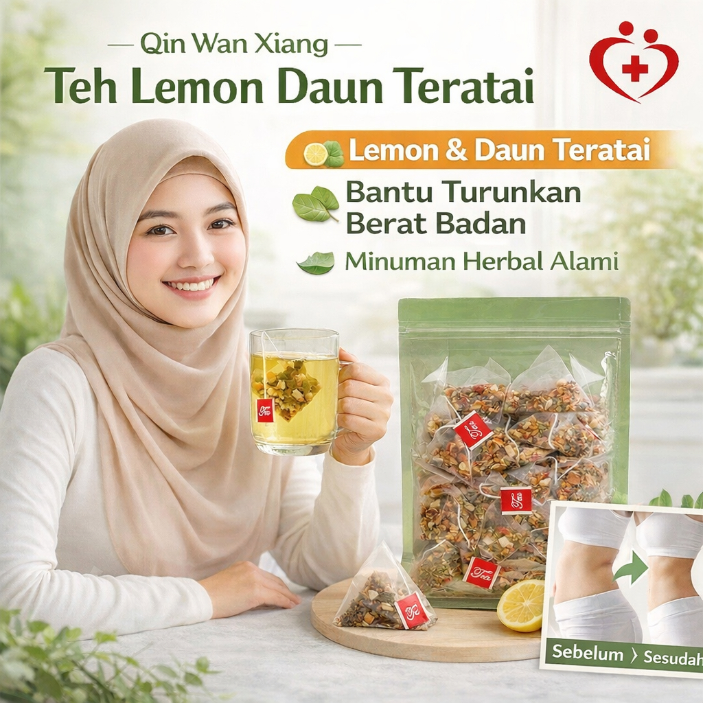COD + Pengiriman dalam 24 Jam / Teh Daun Teratai, Lemon, dan Bunga Krisan / Teh Herbal Pelangsing da