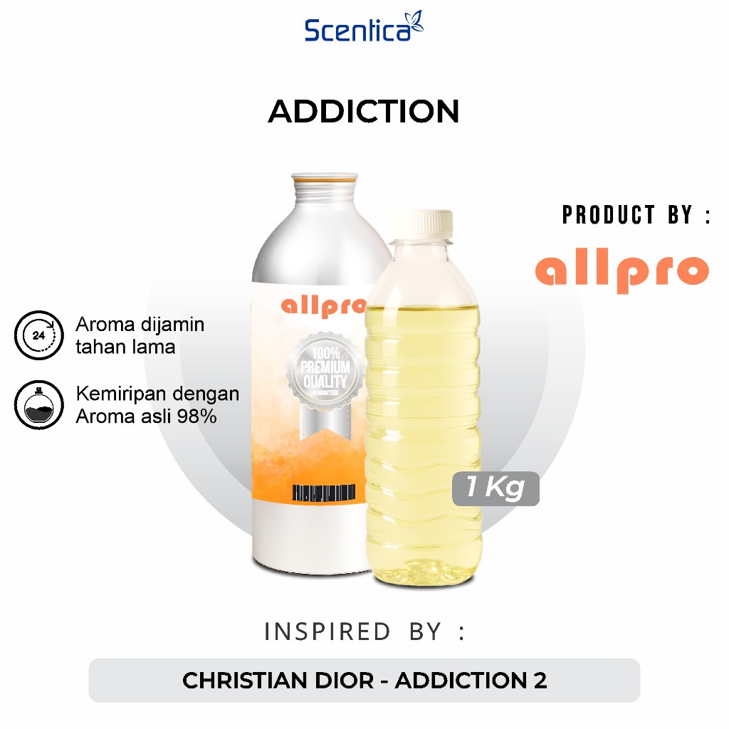 ALLPRO ADDICTION BIBIT PARFUM INSPIRED C.H - ADDICTION 2 KEMASAN REPACK 1KG DAN 500GR