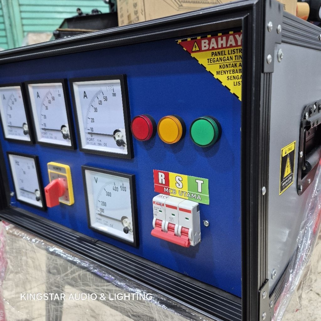 Panel Listrik 3 Phase 30Kva 40Kva MAX 50Kva Kva Genset Tegangan Amperemeter Voltmeter Hz Meter Arus 