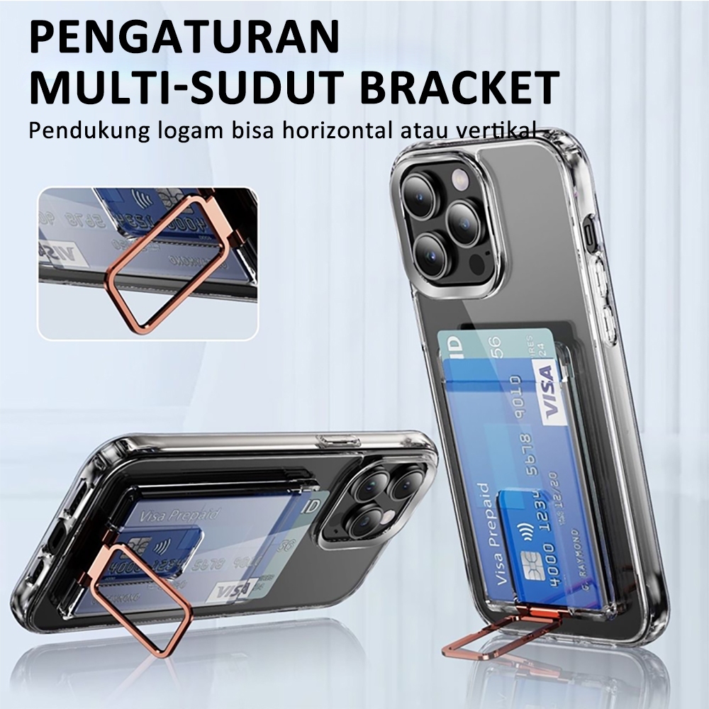 Holder Kartu HP Magnetic Slim Tempat Simpan Kredit ATM ID Card Case Universal